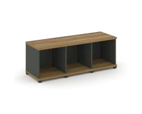 Стеллаж 3 узкие секции, 1 ниша CN.STU-130 1252x420x450 Концепт / Concept images