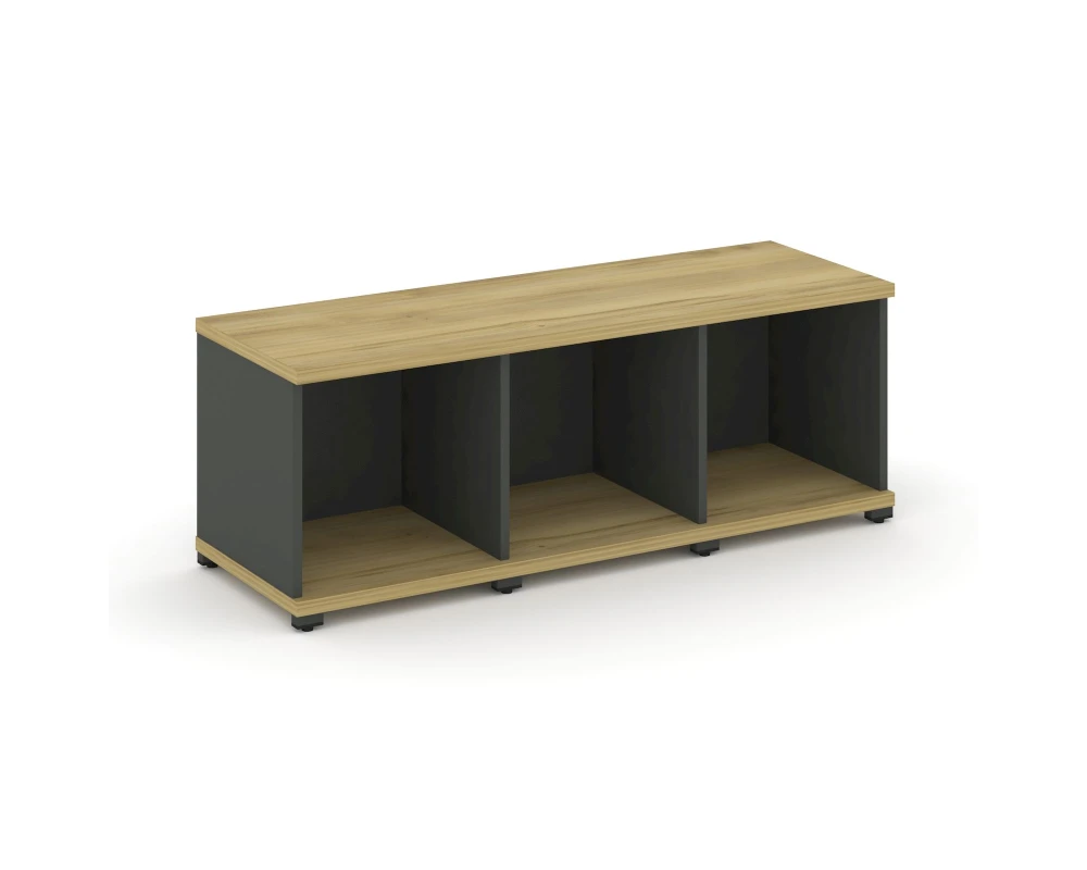 Стеллаж 3 узкие секции, 1 ниша CN.STU-130 1252x420x450 Концепт / Concept