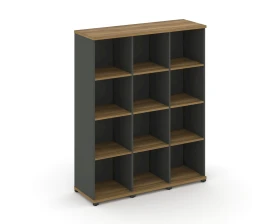 Стеллаж 3 узкие секции, 4 ниши CN.STU-430 1252x420x1554 Концепт / Concept images