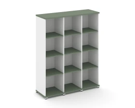 Стеллаж 3 узкие секции, 4 ниши CN.STU-430 1252x420x1554 Концепт / Concept images