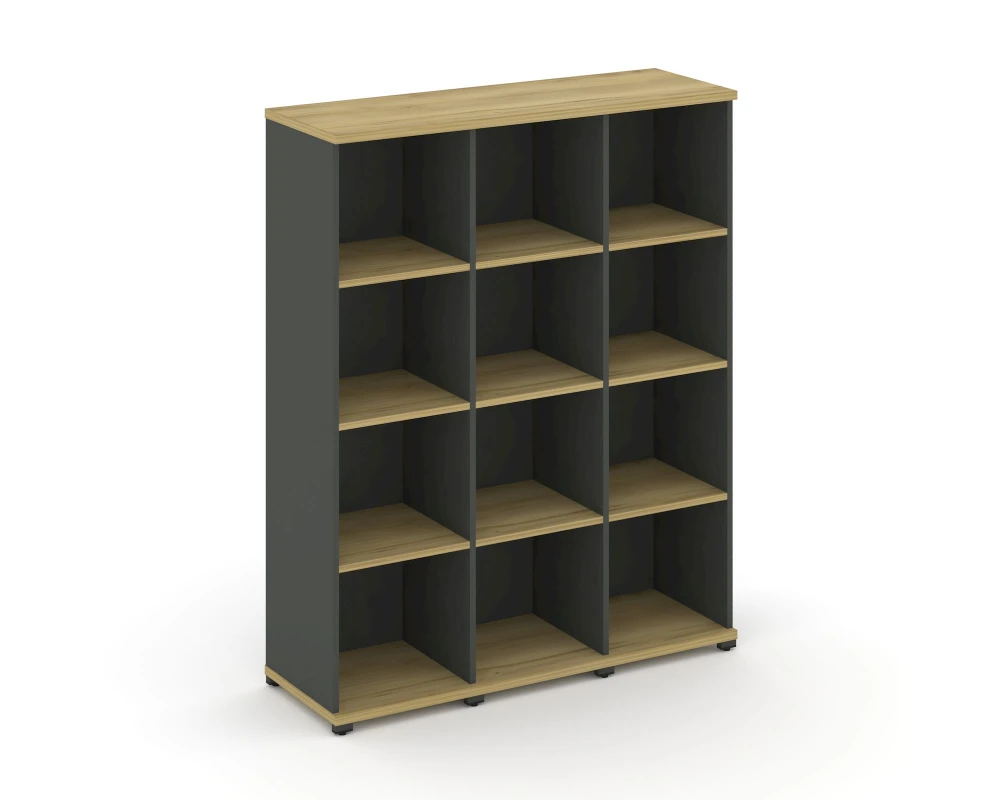 Стеллаж 3 узкие секции, 4 ниши CN.STU-430 1252x420x1554 Концепт / Concept