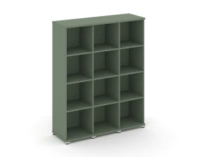 Стеллаж 3 узкие секции, 4 ниши CN.STU-430 1252x420x1554 Концепт / Concept images