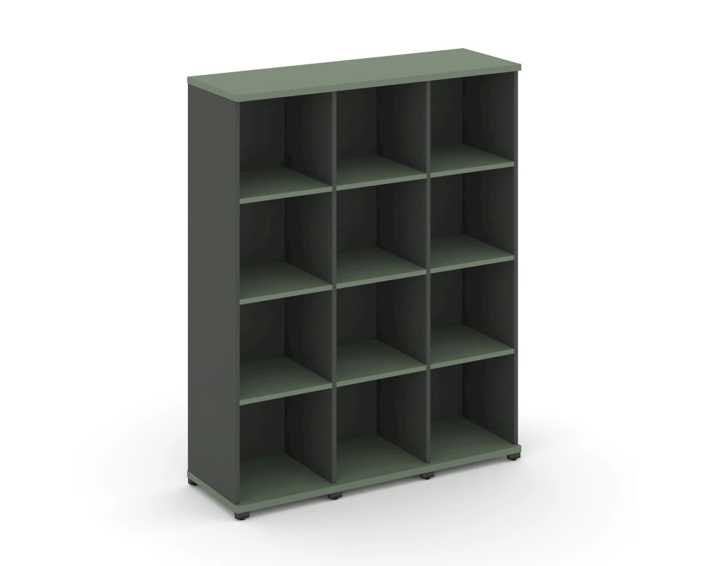 Стеллаж 3 узкие секции, 4 ниши CN.STU-430 1252x420x1554 Концепт / Concept