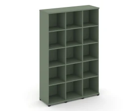 Стеллаж 3 узкие секции, 5 ниш CN.STU-530 1252x420x1922 Концепт / Concept images