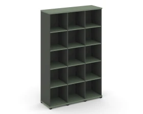 Стеллаж 3 узкие секции, 5 ниш CN.STU-530 1252x420x1922 Концепт / Concept images