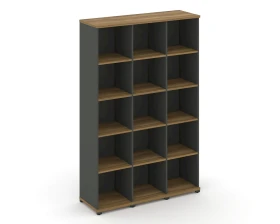 Стеллаж 3 узкие секции, 5 ниш CN.STU-530 1252x420x1922 Концепт / Concept images