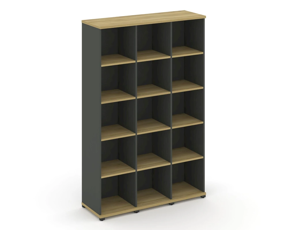 Стеллаж 3 узкие секции, 5 ниш CN.STU-530 1252x420x1922 Концепт / Concept