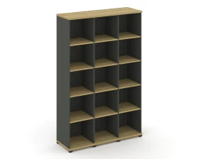 Стеллаж 3 узкие секции, 5 ниш CN.STU-530 1252x420x1922 Концепт / Concept images