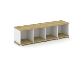 Стеллаж 4 узкие секции, 1 ниша CN.STU-140 1668x420x450 Концепт / Concept images