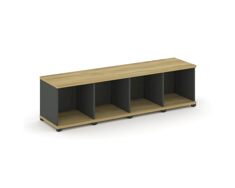 Стеллаж 4 узкие секции, 1 ниша CN.STU-140 1668x420x450 Концепт / Concept