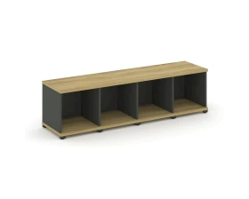 Стеллаж 4 узкие секции, 1 ниша CN.STU-140 1668x420x450 Концепт / Concept images