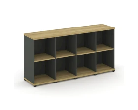 Стеллаж 4 узкие секции, 2 ниши CN.STU-240 1668x420x818 Концепт / Concept images