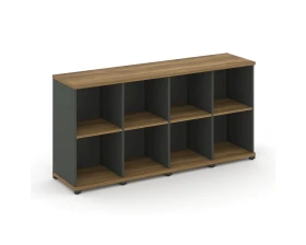 Стеллаж 4 узкие секции, 2 ниши CN.STU-240 1668x420x818 Концепт / Concept images