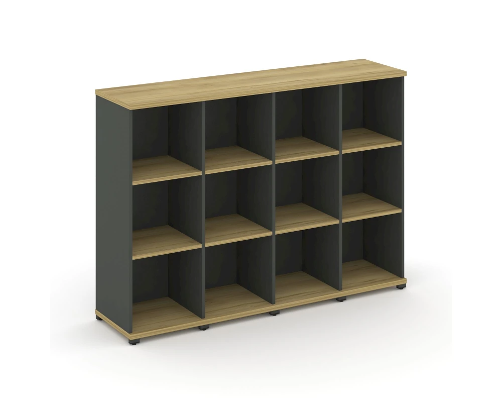 Стеллаж 4 узкие секции, 3 ниши CN.STU-340 1668x420x1186 Концепт / Concept