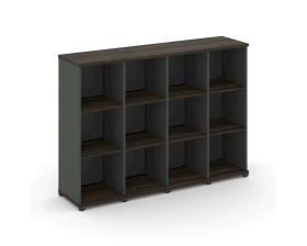 Стеллаж 4 узкие секции, 3 ниши CN.STU-340 1668x420x1186 Концепт / Concept images