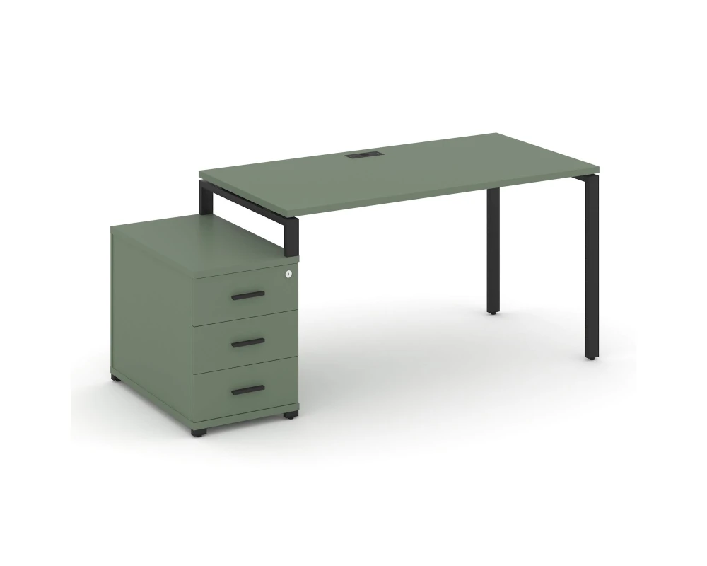 Стол письменный с 1 опорной тумбой CN.SP-302 B 1180/1546x720x750 Концепт / Concept