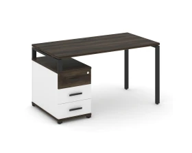 Стол письменный с 1 опорной тумбой CN.SP-303 W 1380/1746x720x750 Концепт / Concept images