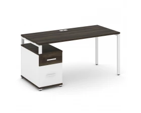 Стол письменный с 1 опорной тумбой CN.SP-308 W 1580/1946x720x750 Концепт / Concept images
