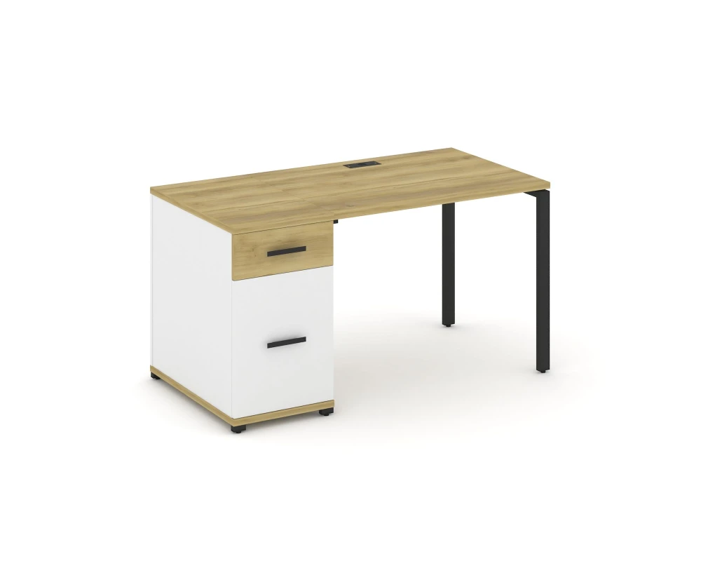 Стол рабочий с 1 опорной тумбой CN.SP-405 W 1400x720x750 Концепт / Concept