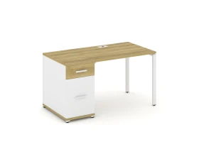 Стол рабочий с 1 опорной тумбой CN.SP-405 W 1400x720x750 Концепт / Concept images