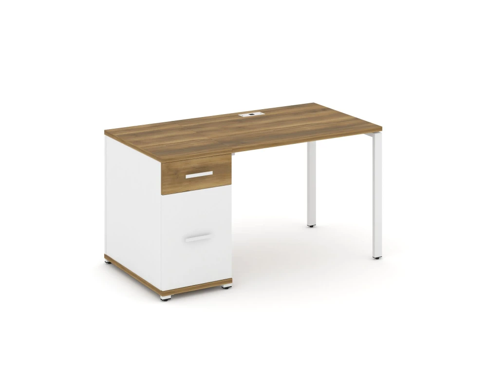 Стол рабочий с 1 опорной тумбой CN.SP-405 W 1400x720x750 Концепт / Concept