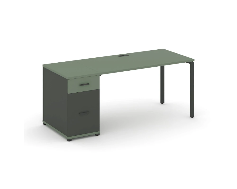 Стол рабочий с 1 опорной тумбой CN.SP-405 W 1400x720x750 Концепт / Concept