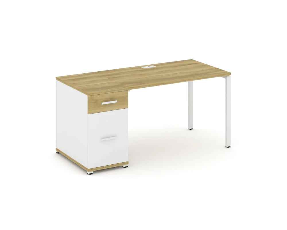 Стол рабочий с 1 опорной тумбой CN.SP-406 W 1600x720x750 Концепт / Concept