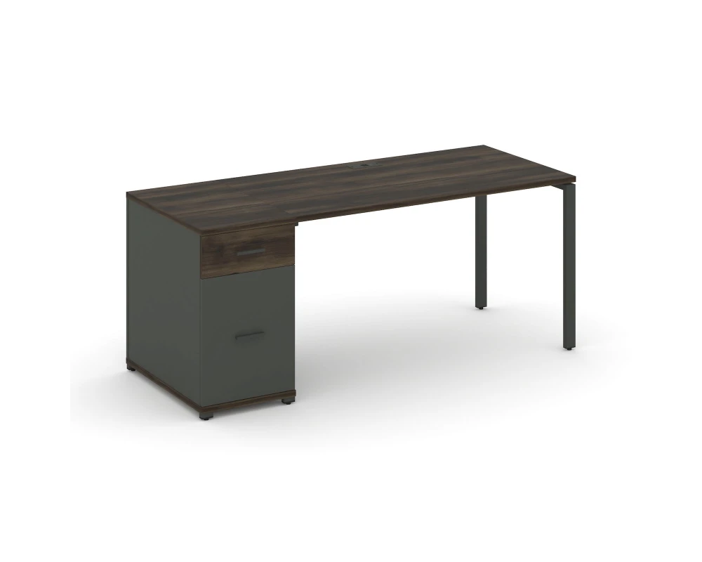 Стол рабочий с 1 опорной тумбой CN.SP-406 W 1600x720x750 Концепт / Concept
