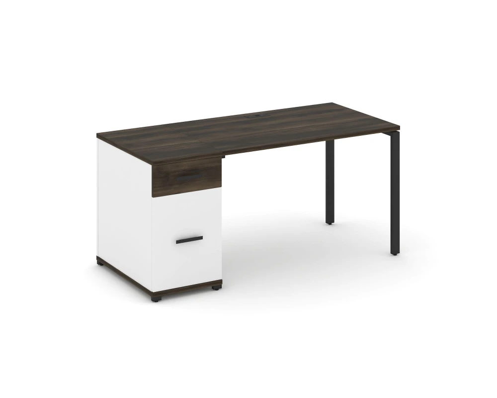Стол рабочий с 1 опорной тумбой CN.SP-406 W 1600x720x750 Концепт / Concept