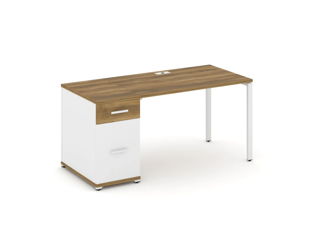 Стол рабочий с 1 опорной тумбой CN.SP-406 W 1600x720x750 Концепт / Concept