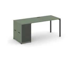 Стол рабочий с опорным распаш. шкафом CN.SP-217 W 1400x720x750 Концепт / Concept images