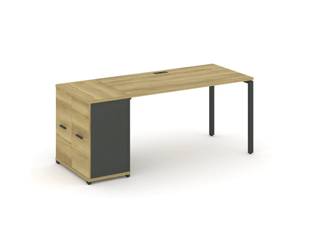 Стол рабочий с опорным распаш. шкафом CN.SP-217 W 1400x720x750 Концепт / Concept