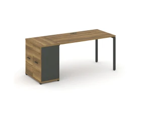 Стол рабочий с опорным распаш. шкафом CN.SP-220 W 2000x720x750 Концепт / Concept images