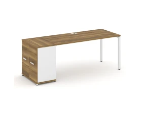 Стол рабочий с опорным распаш. шкафом CN.SP-220 W 2000x720x750 Концепт / Concept images
