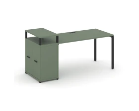 Стол рабочий с опорным распаш. шкафом с верх. горизонтом CN.SP-221 B 1400x720x917 Концепт / Concept images