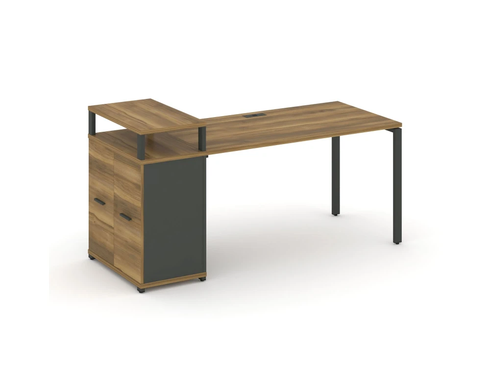 Стол рабочий с опорным распаш. шкафом с верх. горизонтом CN.SP-221 W 1400x720x917 Концепт / Concept