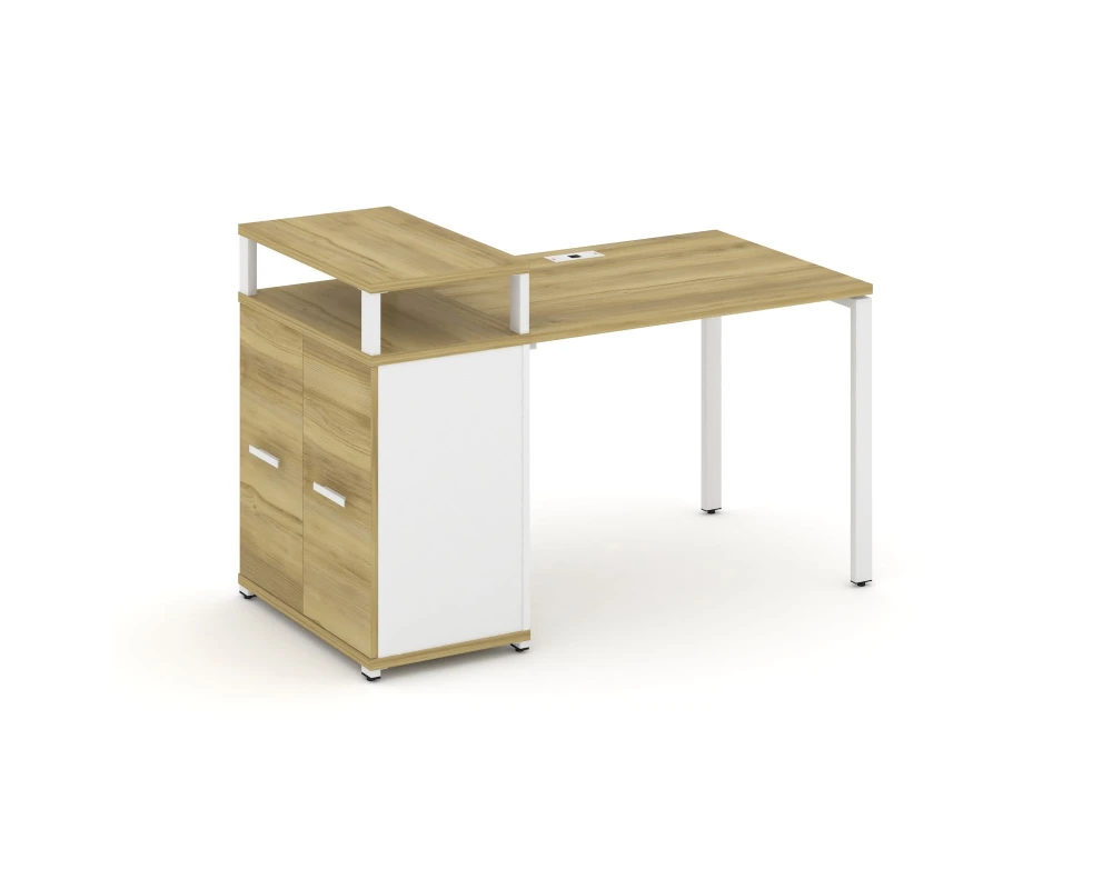 Стол рабочий с опорным распаш. шкафом с верх. горизонтом CN.SP-221 W 1400x720x917 Концепт / Concept