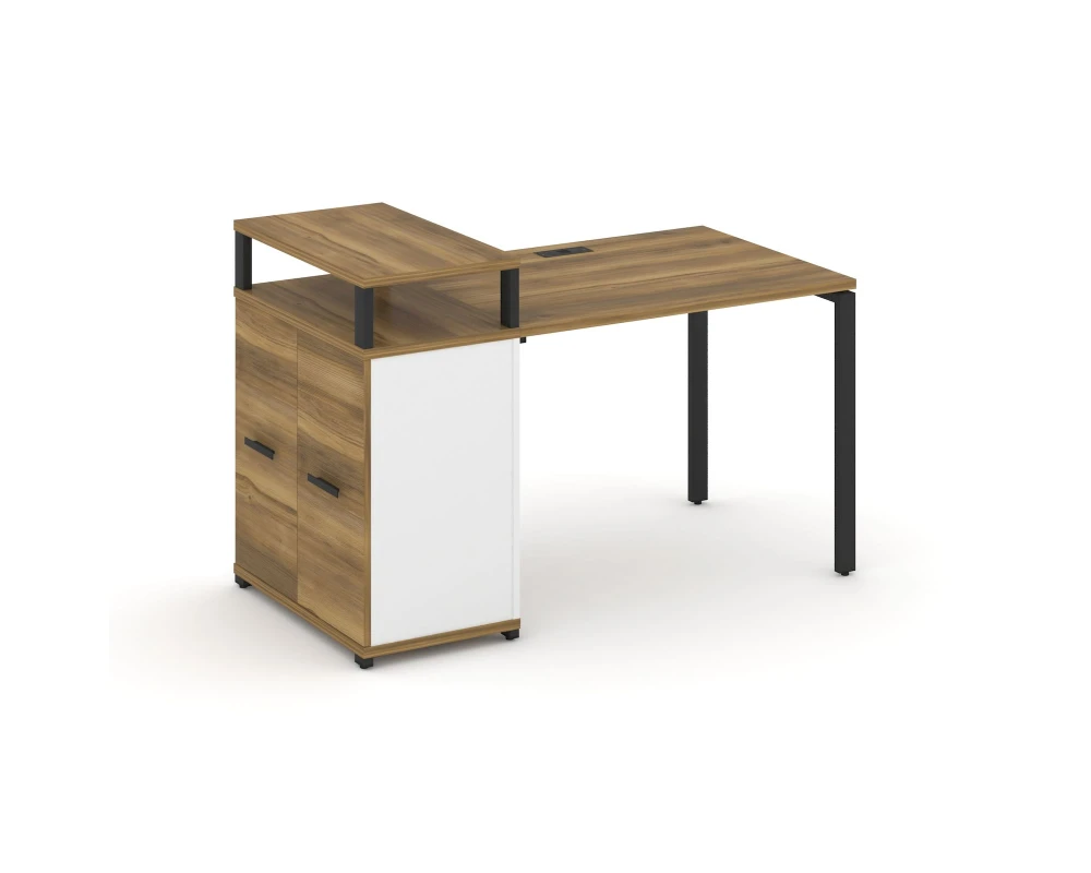 Стол рабочий с опорным распаш. шкафом с верх. горизонтом CN.SP-221 W 1400x720x917 Концепт / Concept