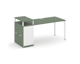 Стол рабочий с опорным распаш. шкафом с верх. горизонтом CN.SP-221 W 1400x720x917 Концепт / Concept images