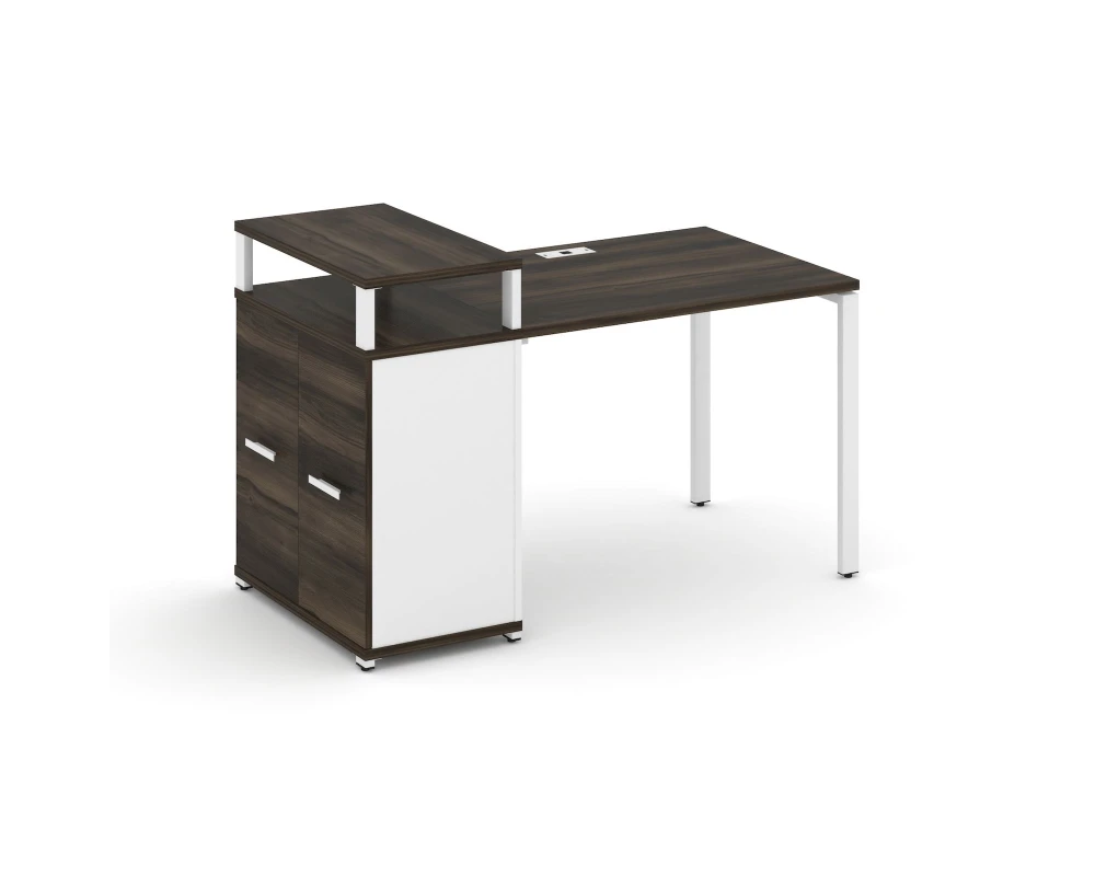 Стол рабочий с опорным распаш. шкафом с верх. горизонтом CN.SP-221 W 1400x720x917 Концепт / Concept