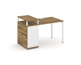 Стол рабочий с опорным распаш. шкафом с верх. горизонтом CN.SP-221 W 1400x720x917 Концепт / Concept images