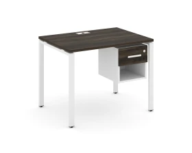 Стол рабочий с подвесной тумбой 1 открытой нишей и одним ящ. CN.SP-117 W 980x720x750 Концепт / Concept images