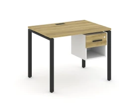 Стол рабочий с подвесной тумбой 1 открытой нишей и одним ящ. CN.SP-117 W 980x720x750 Концепт / Concept images
