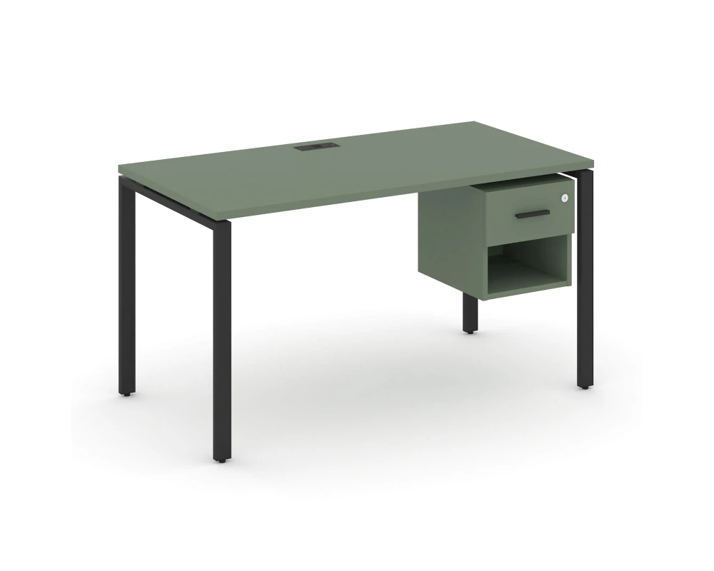 Стол рабочий с подвесной тумбой 1 открытой нишей и одним ящ. CN.SP-118 B 1180x720x750 Концепт / Concept