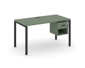 Стол рабочий с подвесной тумбой 1 открытой нишей и одним ящ. CN.SP-120 B 1580x720x750 Концепт / Concept images