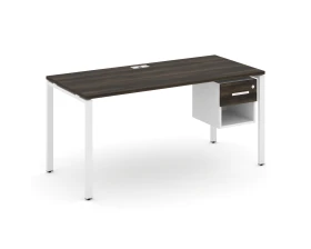 Стол рабочий с подвесной тумбой 1 открытой нишей и одним ящ. CN.SP-120 W 1580x720x750 Концепт / Concept images