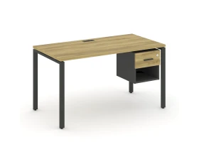 Стол рабочий с подвесной тумбой 1 открытой нишей и одним ящ. CN.SP-120 W 1580x720x750 Концепт / Concept images