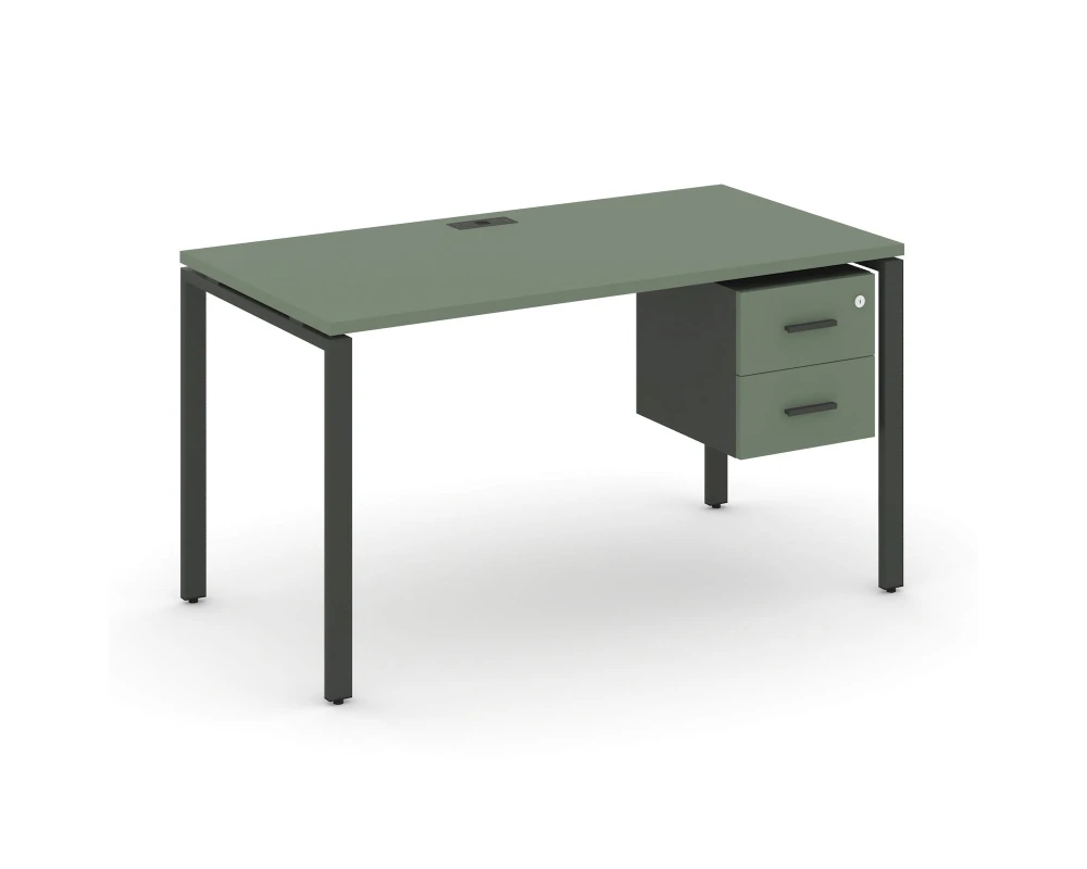 Стол рабочий с подвесной тумбой с 2 ящ. CN.SP-114 W 1180x720x750 Концепт / Concept