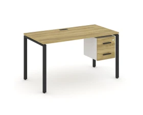Стол рабочий с подвесной тумбой с 2 ящ. CN.SP-115 W 1380x720x750 Концепт / Concept images