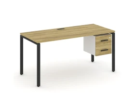 Стол рабочий с подвесной тумбой с 2 ящ. CN.SP-116 W 1580x720x750 Концепт / Concept images
